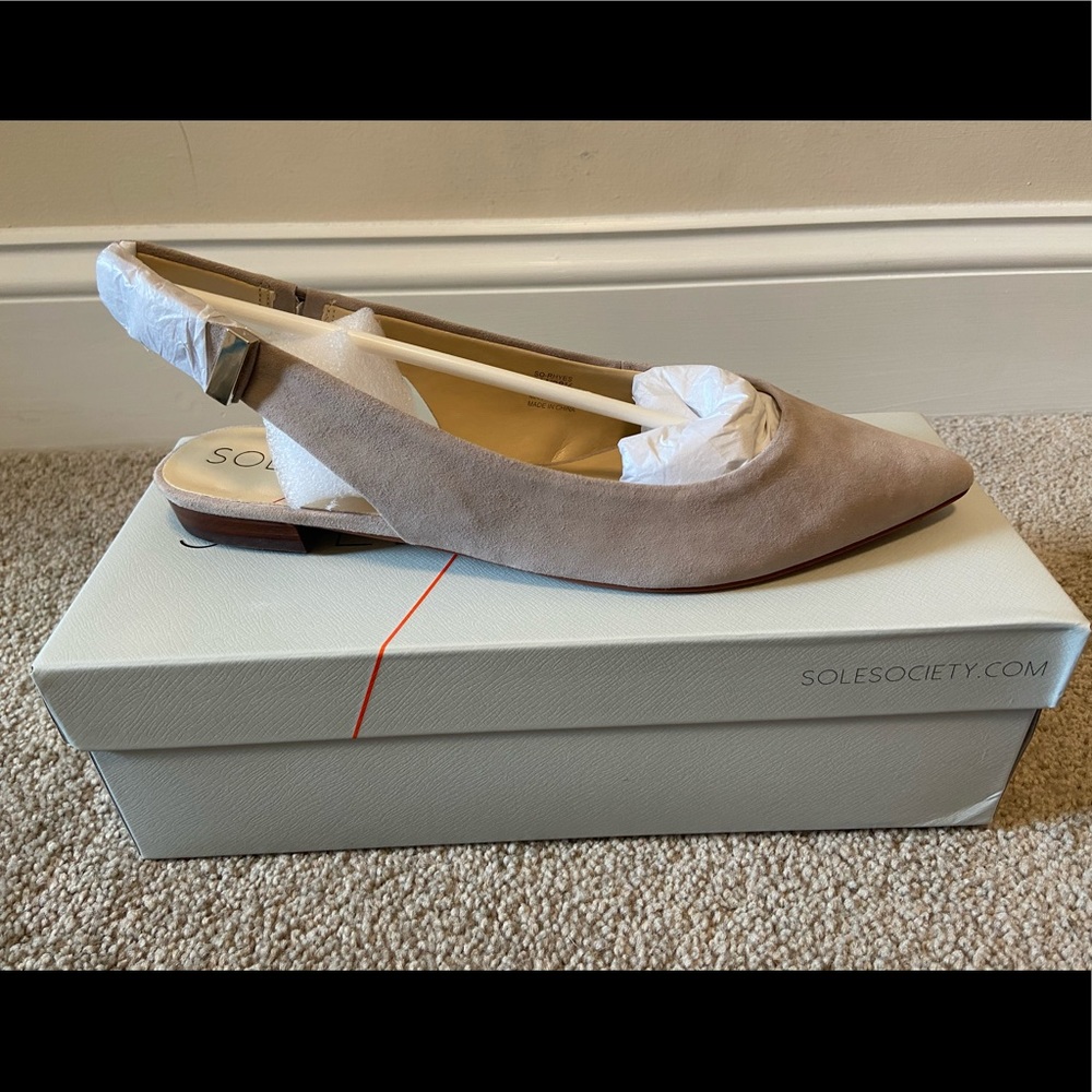 Taupe Slingback flats